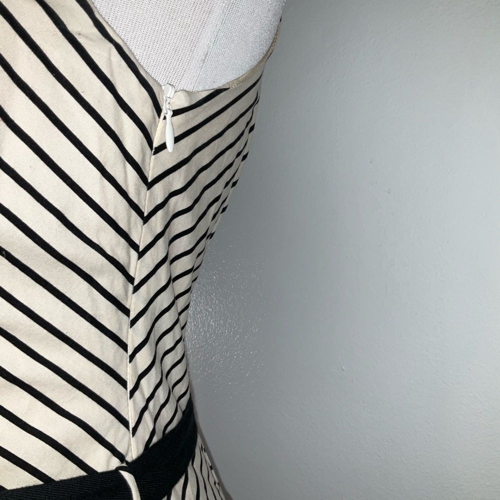 Corey Lynn Carter by Anthropologie Black and White Fit and Flare Midi Dress - Picture 6 of 13